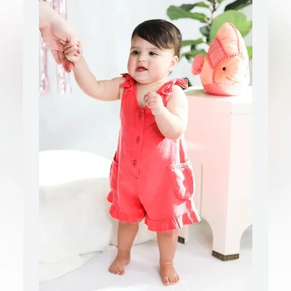 NWOT MAYORAL CORAL BABY ROMPER SIZE 24M